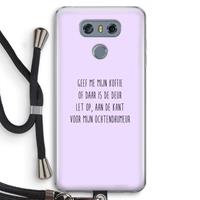 CaseCompany Ochtendhumeur: LG G6 Transparant Hoesje met koord