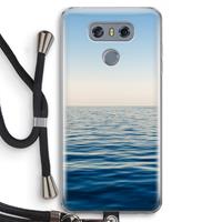 CaseCompany Water horizon: LG G6 Transparant Hoesje met koord