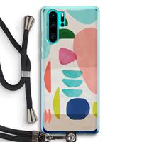 CaseCompany Bold Rounded Shapes: Huawei P30 Pro Transparant Hoesje met koord