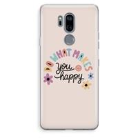 CaseCompany Happy days: LG G7 Thinq Transparant Hoesje