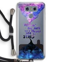 CaseCompany Stars quote: LG G6 Transparant Hoesje met koord