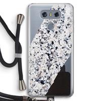 CaseCompany Gespikkelde marmer: LG G6 Transparant Hoesje met koord