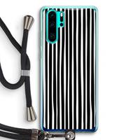 CaseCompany Stripes: Huawei P30 Pro Transparant Hoesje met koord