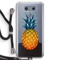 CaseCompany Grote ananas: LG G6 Transparant Hoesje met koord