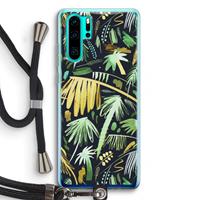 CaseCompany Tropical Palms Dark: Huawei P30 Pro Transparant Hoesje met koord