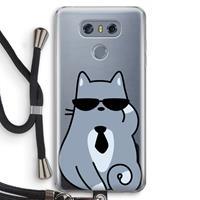 CaseCompany Cool cat: LG G6 Transparant Hoesje met koord