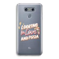 CaseCompany Pizza is the answer: LG G6 Transparant Hoesje