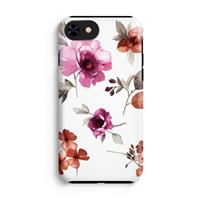 CaseCompany Geschilderde bloemen: iPhone 7 Tough Case