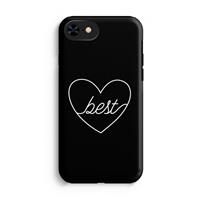 CaseCompany Best heart black: iPhone 7 Tough Case