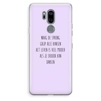 CaseCompany Sprong: LG G7 Thinq Transparant Hoesje