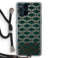 CaseCompany Moroccan tiles: Oppo Find X3 Pro Transparant Hoesje met koord