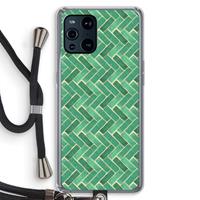 CaseCompany Moroccan tiles 2: Oppo Find X3 Pro Transparant Hoesje met koord