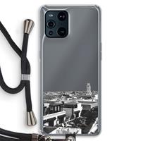 CaseCompany Marrakech Skyline : Oppo Find X3 Pro Transparant Hoesje met koord