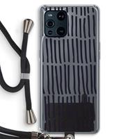 CaseCompany Moroccan stripes: Oppo Find X3 Pro Transparant Hoesje met koord