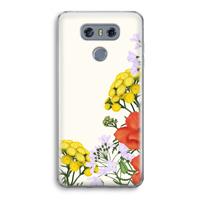 CaseCompany Wilde bloemen: LG G6 Transparant Hoesje