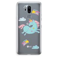 CaseCompany Vliegende eenhoorn: LG G7 Thinq Transparant Hoesje