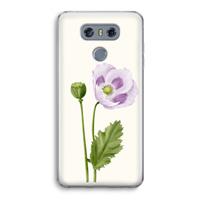 CaseCompany Purple poppy: LG G6 Transparant Hoesje