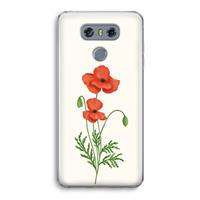 CaseCompany Red poppy: LG G6 Transparant Hoesje