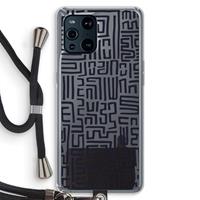 CaseCompany Moroccan Print: Oppo Find X3 Pro Transparant Hoesje met koord