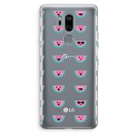 CaseCompany Smiley watermeloenprint: LG G7 Thinq Transparant Hoesje
