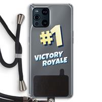 CaseCompany Victory Royale: Oppo Find X3 Pro Transparant Hoesje met koord