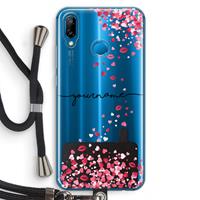 CaseCompany Hartjes en kusjes: Huawei P20 Lite Transparant Hoesje met koord