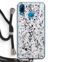 CaseCompany Gespikkelde marmer: Huawei P20 Lite Transparant Hoesje met koord