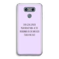 CaseCompany Tequila: LG G6 Transparant Hoesje