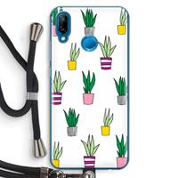 CaseCompany Sanseveria: Huawei P20 Lite Transparant Hoesje met koord