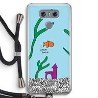 CaseCompany Aquarium: LG G6 Transparant Hoesje met koord