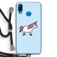 CaseCompany Eenhoorn: Huawei P20 Lite Transparant Hoesje met koord