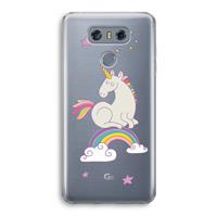 CaseCompany Regenboog eenhoorn: LG G6 Transparant Hoesje