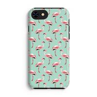 CaseCompany Flamingoprint groen: iPhone 7 Tough Case