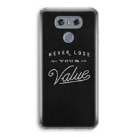 CaseCompany Never lose your value: LG G6 Transparant Hoesje