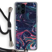 CaseCompany Light Years Beyond: Oppo Find X3 Pro Transparant Hoesje met koord