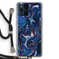 CaseCompany Mirrored Mirage: Oppo Find X3 Pro Transparant Hoesje met koord