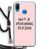 CaseCompany Morning person: Huawei P20 Lite Transparant Hoesje met koord