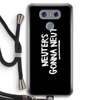 CaseCompany Neuters (zwart): LG G6 Transparant Hoesje met koord