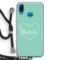 CaseCompany Friends heart pastel: Huawei P20 Lite Transparant Hoesje met koord