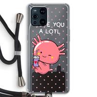 CaseCompany Love You A Lotl: Oppo Find X3 Pro Transparant Hoesje met koord