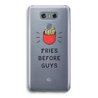 CaseCompany Fries before guys: LG G6 Transparant Hoesje