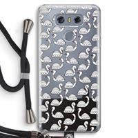 CaseCompany Zwanen: LG G6 Transparant Hoesje met koord