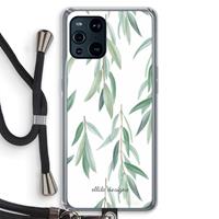 CaseCompany Branch up your life: Oppo Find X3 Pro Transparant Hoesje met koord