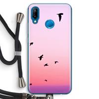 CaseCompany Fly away: Huawei P20 Lite Transparant Hoesje met koord