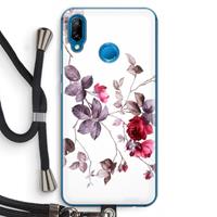 CaseCompany Mooie bloemen: Huawei P20 Lite Transparant Hoesje met koord