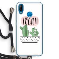 CaseCompany I love cacti: Huawei P20 Lite Transparant Hoesje met koord