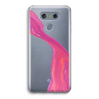 CaseCompany Paarse stroom: LG G6 Transparant Hoesje
