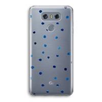 CaseCompany Blauwe stippen: LG G6 Transparant Hoesje