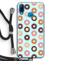 CaseCompany Donuts: Huawei P20 Lite Transparant Hoesje met koord