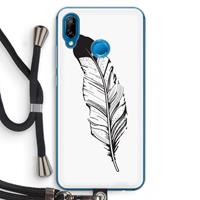 CaseCompany Pluim: Huawei P20 Lite Transparant Hoesje met koord